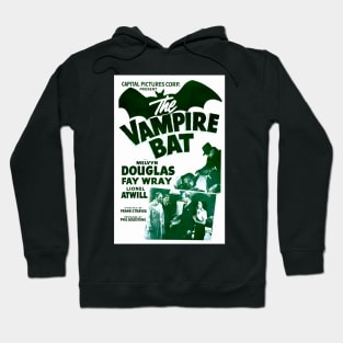 The Vampire Bat (1933) Black and White Poster Hoodie